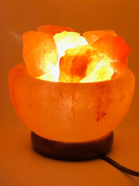 Himalayan FIRE BOWL Salt lamp 2KG - Crystalmines