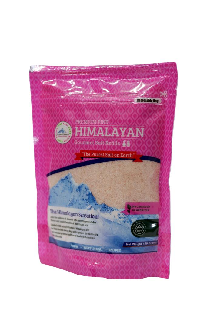 Natural Himalayan Pink Fine Salt Refills - Crystalmines