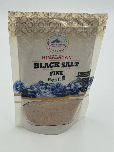 Himalayan Black Salt Fine Refill - Crystalmines