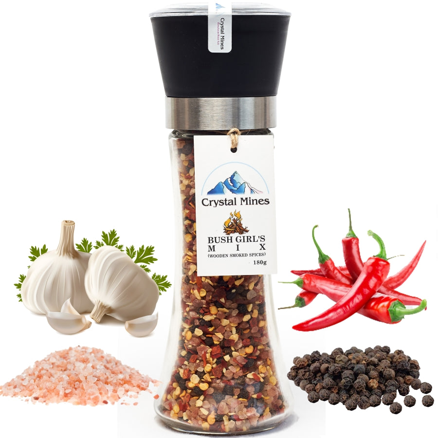 Bush Girl Smoked Garlic Chilli Black Pepper Pink Salt Mix