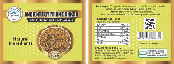 Ancient Egyptian Dukkah 80g by Crystal Mines Australia