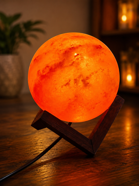 Himalaya Pink Sphere Salt Lamp  6 inch