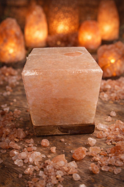 Cube Shaped Himalayan Salt Lamp