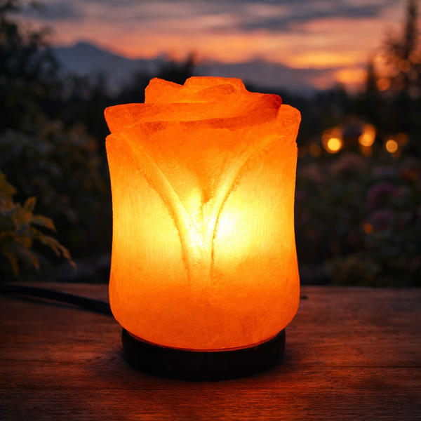 Blooming Flower Crafted Himalayan Salt Lamps
