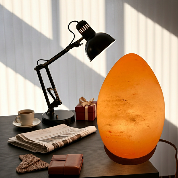 Egg Shape Crafted Salt Lamp