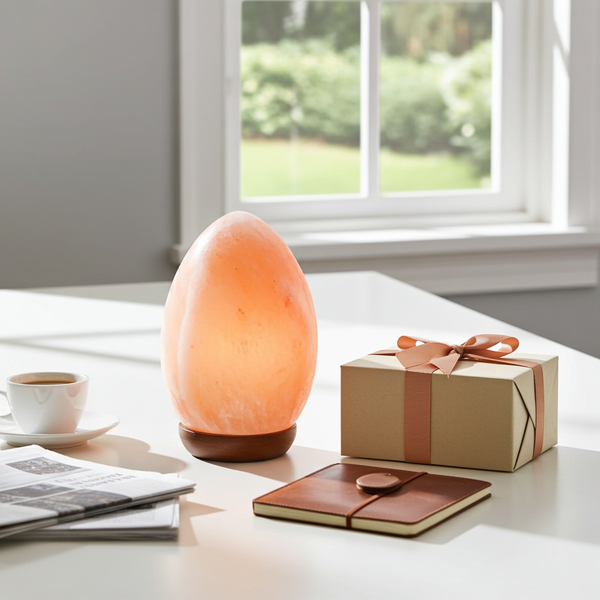 Egg Shape Crafted Salt Lamp