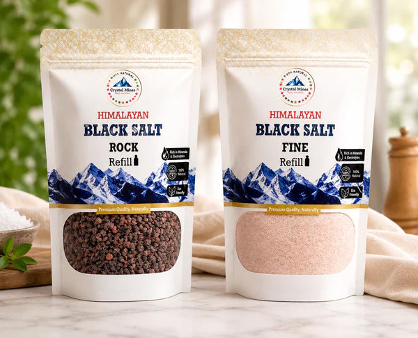 Himalayan Black Salt Fine & Rock 300gm by Crystal Mines Australia