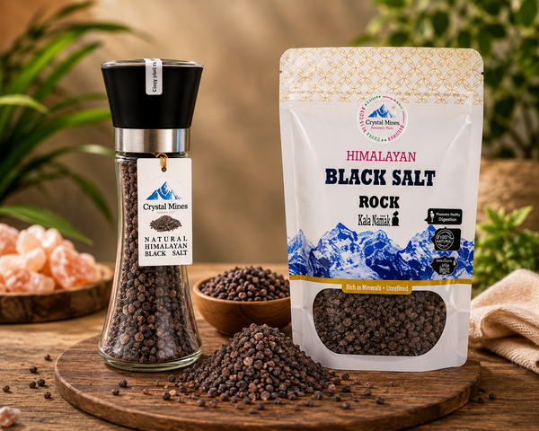 Himalayan Black Salt + Refill Bundle Pack by Crystal Mines Australia