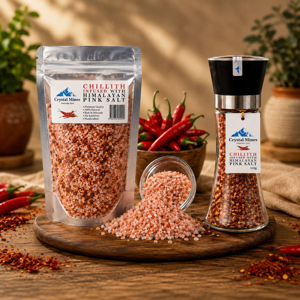 Himalayan Chilli Salt + Refill Bundle Pack by Crystal Mines Australia
