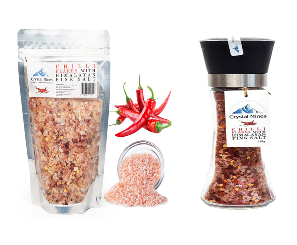 Himalayan Chilli Salt + Refill Bundle Pack by Crystal Mines Australia