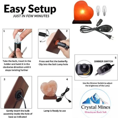 Crystal Mines Himalayan Salt Lamp Easy Assembly Instructions by crystal mines australia