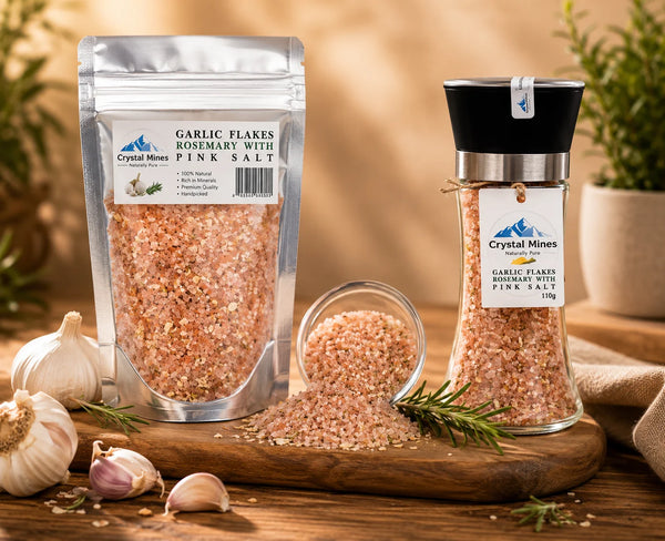 Himalayan Salt Garlic Rosemary + Refill Bundle Pack by Crystal Mines Australia
