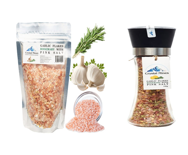 Himalayan Salt Garlic Rosemary + Refill Bundle Pack by Crystal Mines Australia