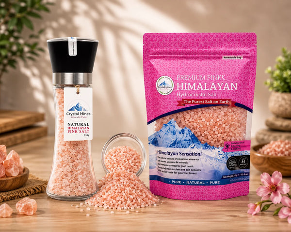 Natural Himalayan Premium Pink Salt + Refill Bundle Pack by Crystal Mines Australia