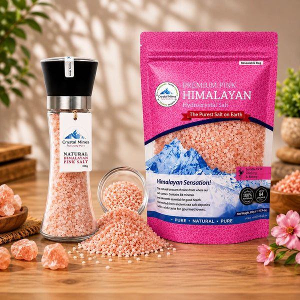 Natural Himalayan Premium Pink Salt + Refill Bundle Pack by Crystal Mines Australia