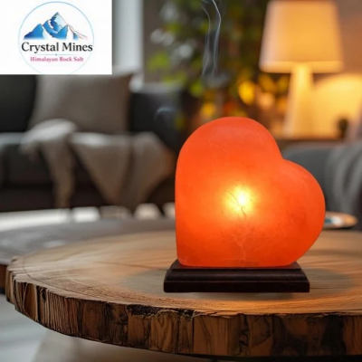 Beautiful Heart Salt Lamp for Living Space by crystal mines Australia