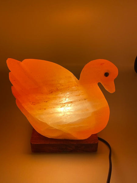 Swan Crafted Himalayan Salt Lamp by Crystal Mines Australia