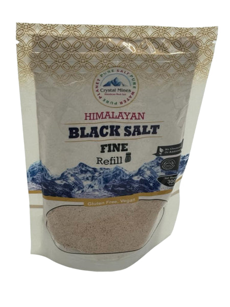 Himalayan Black Salt Fine Refill - Crystalmines