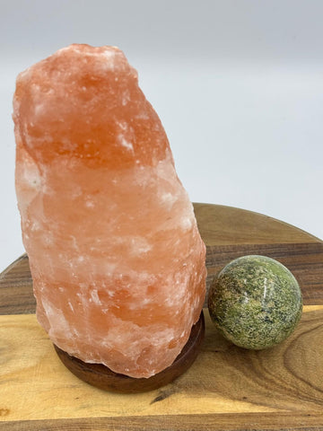 Himalayan Pink Salt Lamp + Serpentine  (Bundle Pack)