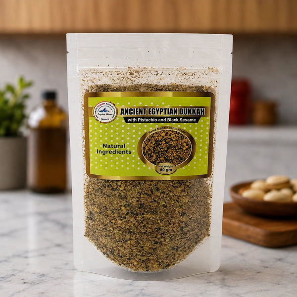 Ancient Egyptian Dukkah 80g spice blend by Crystal Mines Australia.
