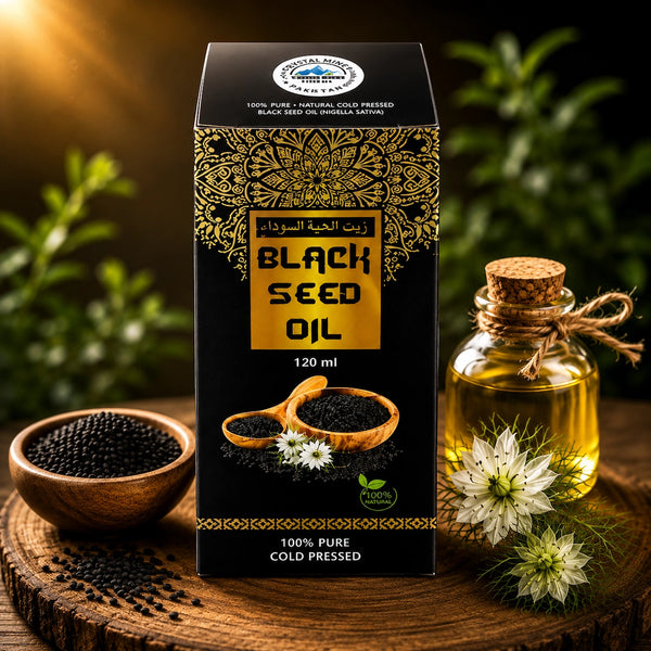 Black Seed Oil 120ml – 100% Cold Pressed Nigella Sativa Oil Rich in Natural Nutrients by Crystal Mines Australia