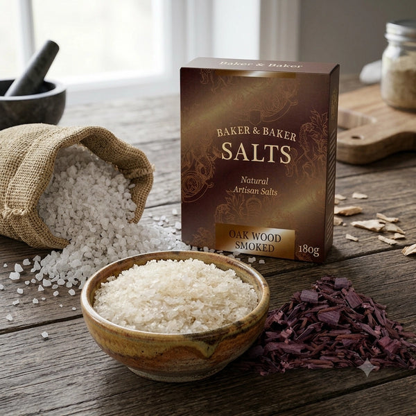 Natural Artisan Oak Wood Smoked Salt 180g premium oak smoked finishing salt by Crystal Mines Australia.