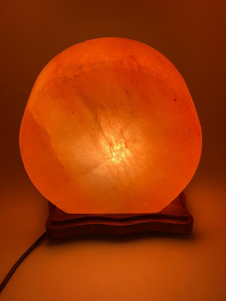 Himalayan Salt Lamps 3D Shape handcrafted from authentic back light Himalayan pink rock salt on a premium wooden base by Crystal Mines Australia.