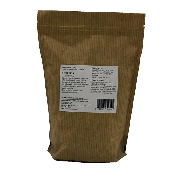 Premium Magnesium Chloride Bath Flakes information for bath and foot soaks by Crystal Mines Australia