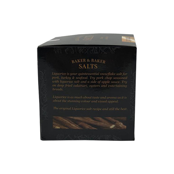 Natural Artisan Liquorice Salt 180g premium gourmet finishing salt by Crystal Mines Australia.