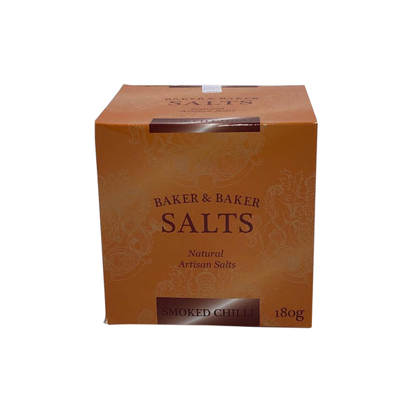 Natural Artisan Smoked Chilli Salt 180g front premium oak smoked finishing salt by Crystal Mines Australia.